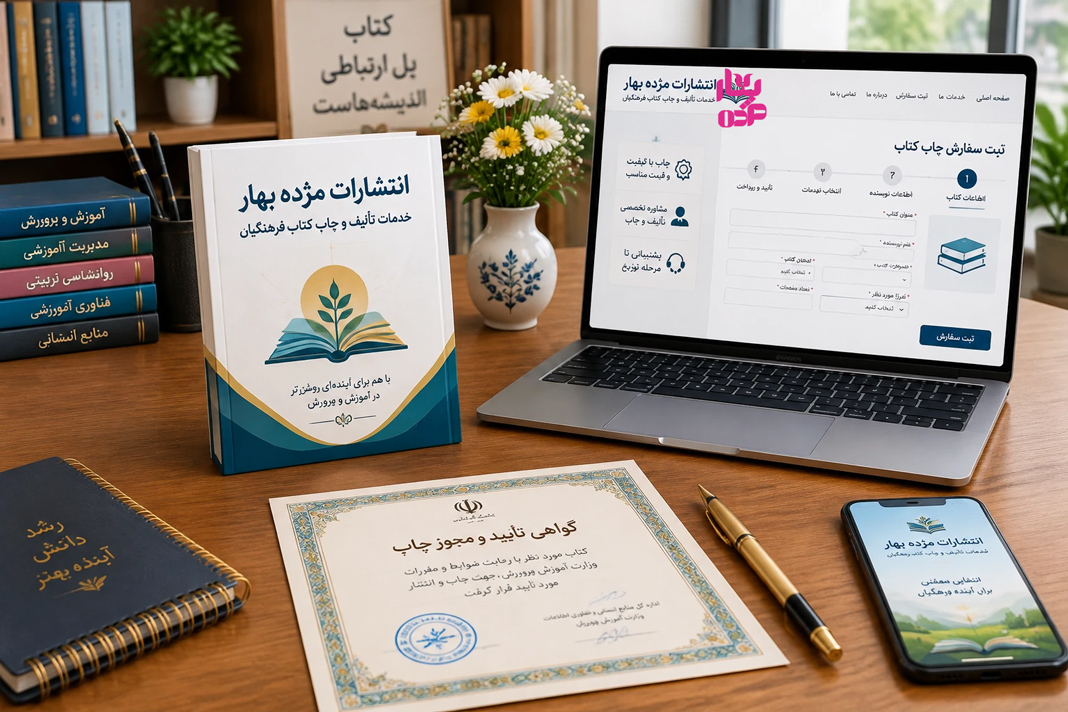 خدمات صفر تا صد تألیف و چاپ کتاب ویژه فرهنگیان در انتشارات مژده بهار